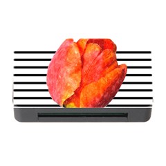 Tulip Watercolor Red And Black Stripes Memory Card Reader With Cf by picsaspassion