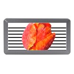 Tulip watercolor Red and black stripes Memory Card Reader (Mini) Front