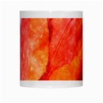 Tulip watercolor Red and black stripes White Mugs Center