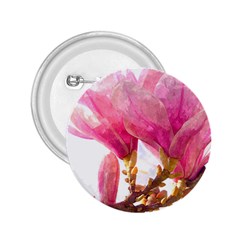 Magnolia Roze aquarel watercolor 2.25  Buttons