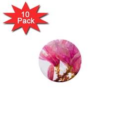 Magnolia Roze Aquarel Watercolor 1  Mini Buttons (10 Pack)  by picsaspassion