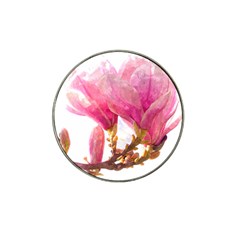 Magnolia Roze Aquarel Watercolor Hat Clip Ball Marker by picsaspassion