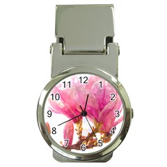 Magnolia Roze Aquarel Watercolor Money Clip Watches by picsaspassion