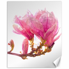 Magnolia Roze aquarel watercolor Canvas 16  x 20 