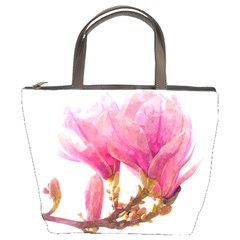 Magnolia Roze aquarel watercolor Bucket Bag