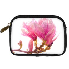 Magnolia Roze aquarel watercolor Digital Camera Leather Case