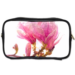 Magnolia Roze aquarel watercolor Toiletries Bag (Two Sides)