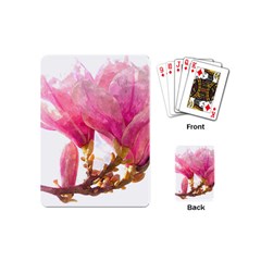 Magnolia Roze aquarel watercolor Playing Cards Single Design (Mini)