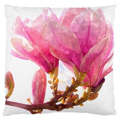 Magnolia Roze aquarel watercolor Large Cushion Case (Two Sides)