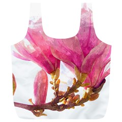 Magnolia Roze Aquarel Watercolor Full Print Recycle Bag (xl) by picsaspassion