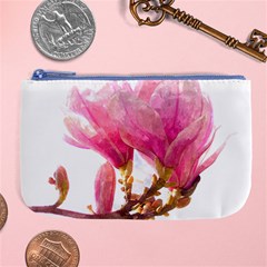 Magnolia Roze aquarel watercolor Large Coin Purse