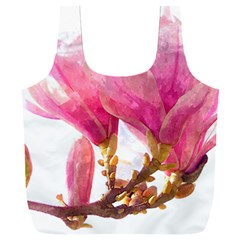 Magnolia Roze Aquarel Watercolor Full Print Recycle Bag (xxl)