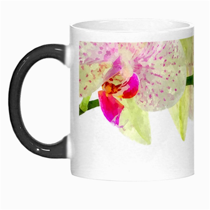 Phalenopsis orchid white lilac watercolor aquarel Morph Mugs