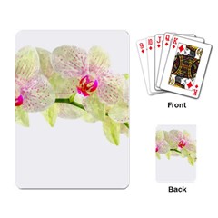 Phalenopsis Orchid White Lilac Watercolor Aquarel Playing Cards Single Design (rectangle) by picsaspassion