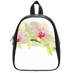 Phalenopsis Orchid White Lilac Watercolor Aquarel School Bag (small) by picsaspassion