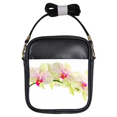 Phalenopsis Orchid White Lilac Watercolor Aquarel Girls Sling Bag by picsaspassion