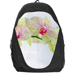 Phalenopsis Orchid White Lilac Watercolor Aquarel Backpack Bag by picsaspassion