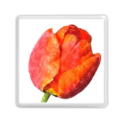 Spring Tulip Red Watercolor Aquarel Memory Card Reader (square) by picsaspassion