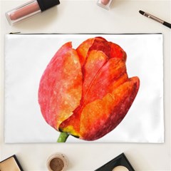 Spring Tulip Red Watercolor Aquarel Cosmetic Bag (xxl) by picsaspassion