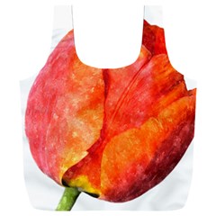 Spring Tulip Red Watercolor Aquarel Full Print Recycle Bag (xxl)