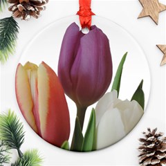 Tulips Spring Bouquet Ornament (round) by picsaspassion