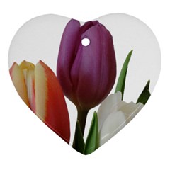 Tulips Spring Bouquet Ornament (heart) by picsaspassion