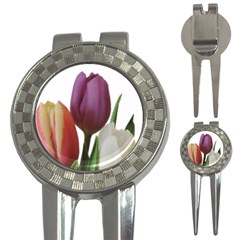 Tulips Spring Bouquet 3-in-1 Golf Divots by picsaspassion