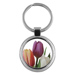 Tulips Spring Bouquet Key Chain (round) by picsaspassion