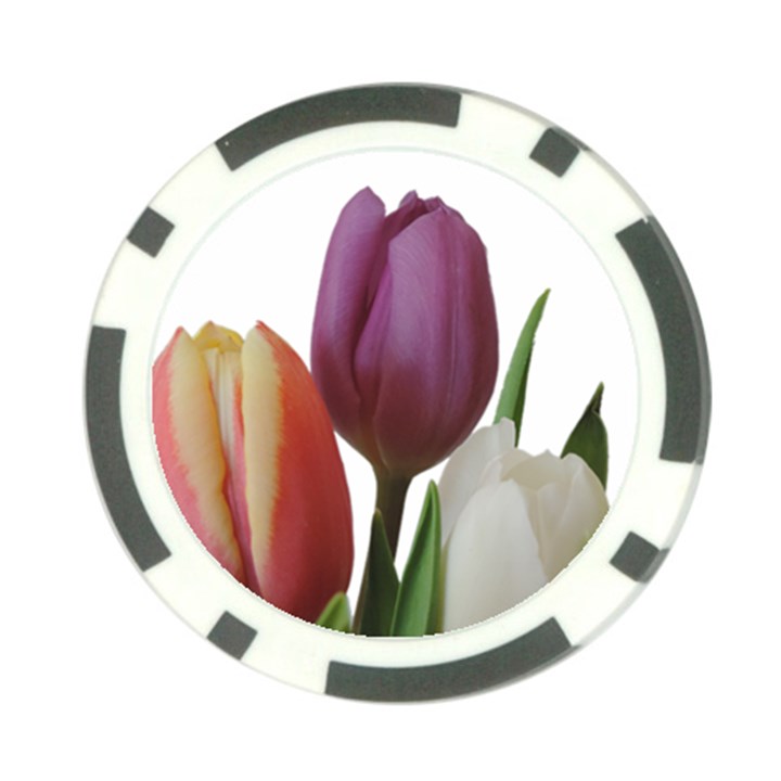 Tulips spring bouquet Poker Chip Card Guard (10 pack)