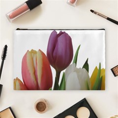 Tulips Spring Bouquet Cosmetic Bag (large) by picsaspassion