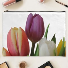 Tulips Spring Bouquet Cosmetic Bag (xxxl) by picsaspassion