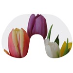 Tulips spring bouquet Travel Neck Pillow Front