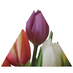 Tulips Spring Bouquet Wooden Puzzle Triangle by picsaspassion