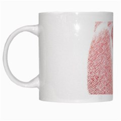 Tulip Red White Pencil Drawing White Mugs by picsaspassion