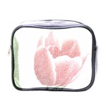 Tulip red white pencil drawing Mini Toiletries Bag (One Side) Front