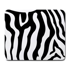 Wild Zebra Pattern Black And White Large Mousepads by picsaspassion