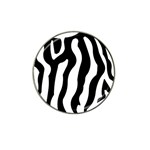 Wild Zebra pattern black and white Hat Clip Ball Marker (10 pack) Front