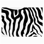 Wild Zebra pattern black and white Large Glasses Cloth (2 Sides) Front