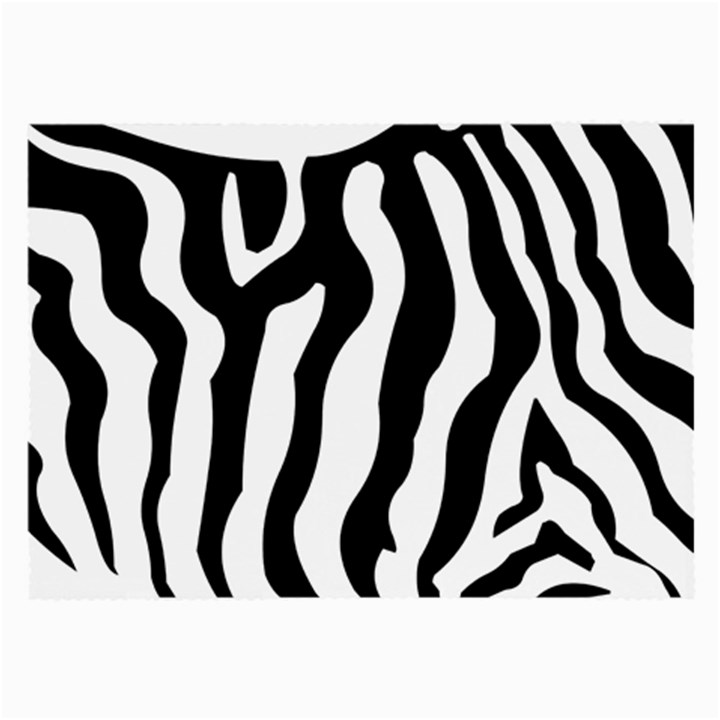 Wild Zebra pattern black and white Large Glasses Cloth (2 Sides)