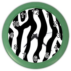 Wild Zebra Pattern Black And White Color Wall Clock by picsaspassion