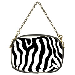 Wild Zebra Pattern Black And White Chain Purse (one Side) by picsaspassion