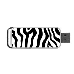 Wild Zebra Pattern Black And White Portable Usb Flash (two Sides) by picsaspassion