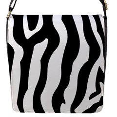 Wild Zebra Pattern Black And White Flap Closure Messenger Bag (s) by picsaspassion