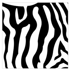 Wild Zebra Pattern Black And White Large Satin Scarf (square) by picsaspassion