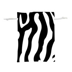 Wild Zebra Pattern Black And White Lightweight Drawstring Pouch (m)