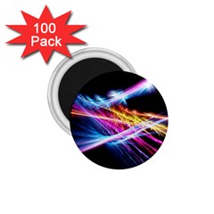 Colorful Neon Art Light Rays, Rainbow Colors 1 75  Magnets (100 Pack)  by picsaspassion