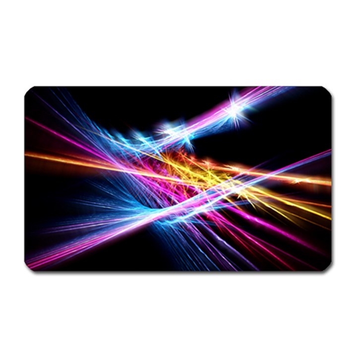 Colorful Neon Art Light rays, rainbow colors Magnet (Rectangular)