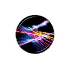 Colorful Neon Art Light Rays, Rainbow Colors Hat Clip Ball Marker by picsaspassion