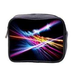 Colorful Neon Art Light Rays, Rainbow Colors Mini Toiletries Bag (two Sides) by picsaspassion