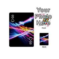 Colorful Neon Art Light Rays, Rainbow Colors Playing Cards 54 Designs (mini) by picsaspassion